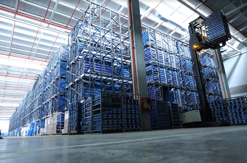 Panoramic view of the main cellar of the National Litoteca