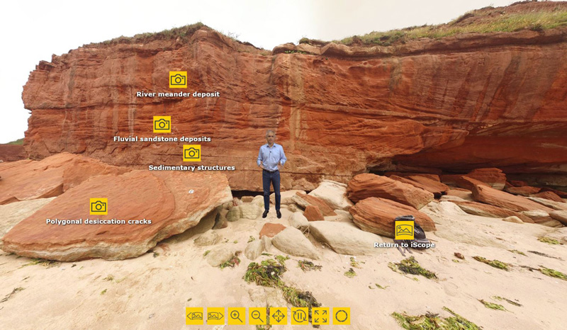 Screenshot from the Virtual Fieldtrip