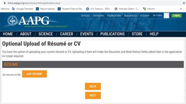 New Applications header