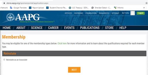 AAPG Membership Sign On