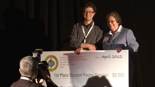 Sue Waters presents 2012 Best Student Poster Presentation Awards
