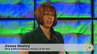 Jonna Gentry receives the 2012 Teacher of the Year Award