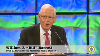 Bill Barrett receives the 2012 L. Austin Weeks Medal