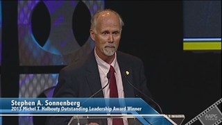 Stephen A. Sonnenberg receives the 2013 Michel T. Halbouty Award