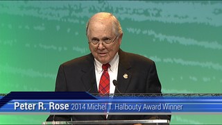 Peter R. Rose receives the 2014 Michel T. Halbouty Award