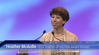 Heather McArdle receives the 2014 Teacher of the Year Award