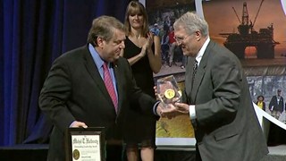 Ed Dolly receives the 2017 Michel T. Halbouty Award