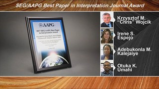 SEG/AAPG Best Paper in Interpretation Journal Awards at ACE2018