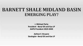 Mike Party - Permian Basin: Barnett Shale Play Emerges