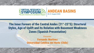 The Inner Forearc of the Central Andes (21°-23°S): Structural Styles, Age of Uplift and its Relation with Basement Weakness Zones (Spanish Presentation)